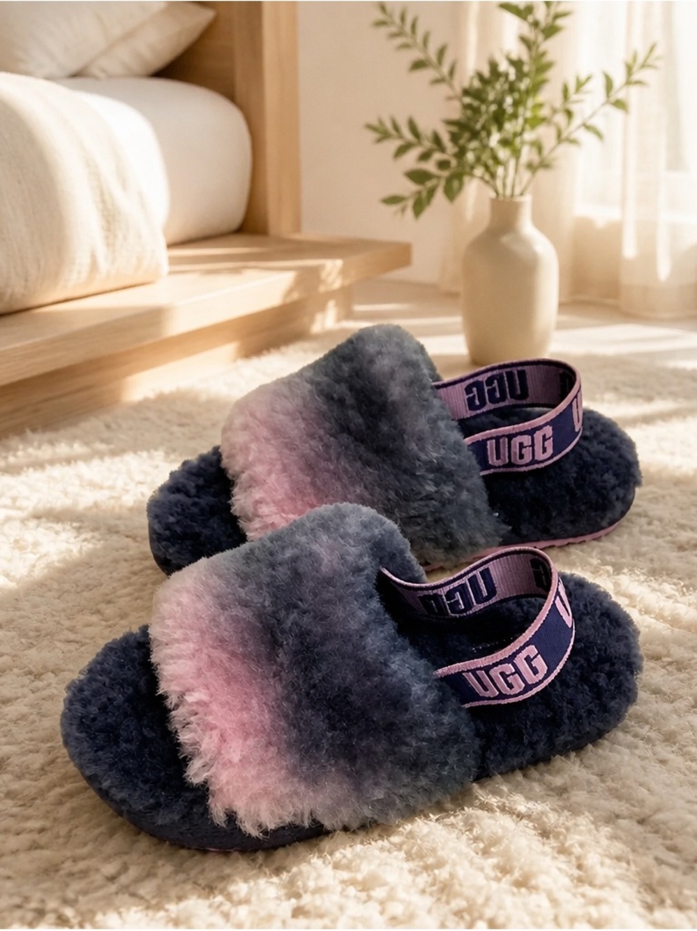 UGG. Fluff Yeah Toddler Sling Back Slippers/Shoes Toddler Sz. 9